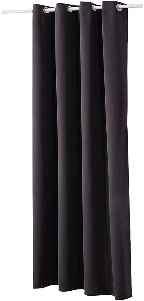 Rootz Black Curtain with Eyelets - Blackout Curtain - Thermal Drapes - Energy-Saving - 135cm x 225cm
