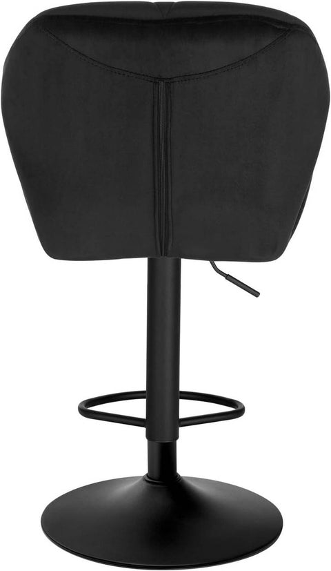Rootz Bar Stool - Adjustable Counter Chair - Swivel Barstool - Comfortable Seating - Durable Velvet - Stylish Design - 94cm-116cm x 50cm x 40cm