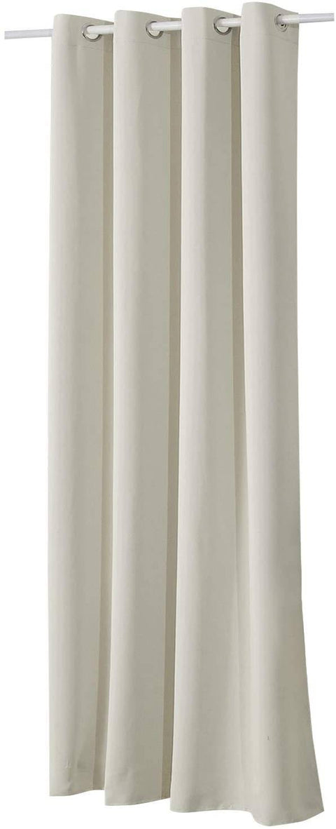 Rootz Thermal Curtain - Blackout Drapes - Insulating Curtains - Energy-Saving - 135x225 cm Brown with 8 Eyelets, 250g/m² Polyester Fabric for Privacy