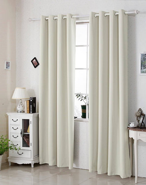 Rootz Thermal Curtain - Blackout Drapes - Insulating Curtains - Energy-Saving - 135x225 cm Brown with 8 Eyelets, 250g/m² Polyester Fabric for Privacy