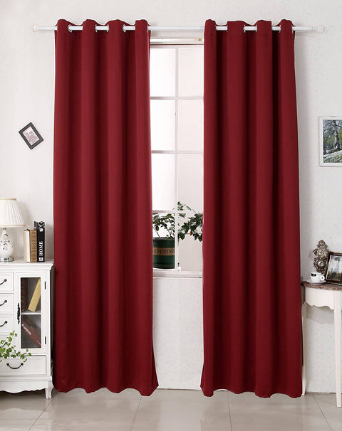 Rootz Red Curtain - Drapes - Window Covering - Energy-Saving - 135cm x 225cm - 100% Polyester, Noise Reduction, Thermal Insulation