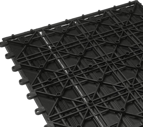 Rootz WPC Terrace Tiles - Outdoor Flooring - Decking Tiles - Durable, Easy Installation, Low Maintenance - 30cm x 30cm x 2cm
