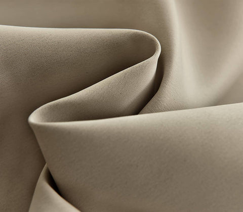 Rootz Eyelet Curtain - Room Darkening Drapes - Energy Efficient Curtains - Thermal Insulation - Brown Color 135x245cm