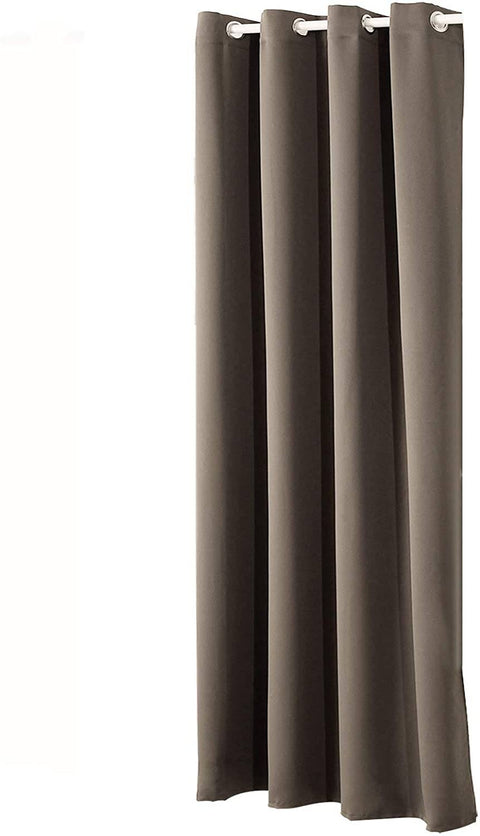 Rootz Brown lackout Curtain - Room Darkening Drape - Thermal Insulating Drapery - Energy-Saving - 135cm x 225cm
