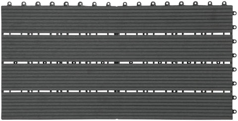 Rootz Premium WPC Terrastegels - Terrasplanken - Terrastegels - Duurzaam en UV-bestendig - Eenvoudige klikinstallatie - Veelzijdig ontwerp - 30 cm x 60 cm per tegel