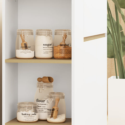 Rootz Sideboard Cabinet - Large Storage Organiser - Console Table - Ample Storage - 105 x 30 x 81.5cm - Modern White - Brown Finish