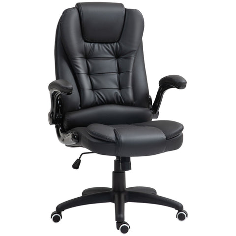 Rootz Executive Chair - Office Chair - Desk Chair - Faux Leather - Adjustable Height - Rocker Function - 60cm x 69cm x 111-121cm