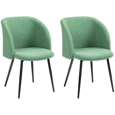 Rootz 2 Piece Set Dining Chairs - Velvet Chairs - Modern Seating - Comfort and Style - 55cm x 62cm x 80cm