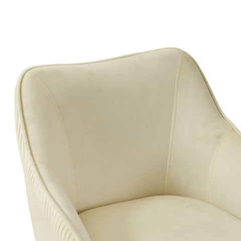 Rootz Adjustable Swivel Velvet Chair - Office Furniture - Makeup Stool - Optimal Comfort - 56L x 55W x 83H cm