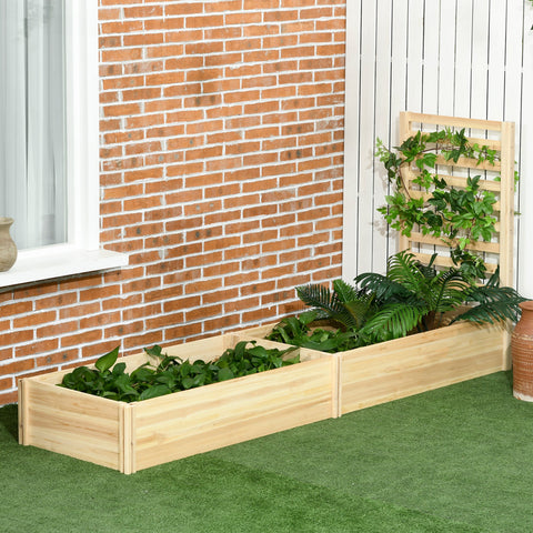 Rootz Planter with Tin Grille - Flower Box - Garden Plant Vessel - Spruce Wood - 230L x 60B x 110H cm - UV & Weather Resistant