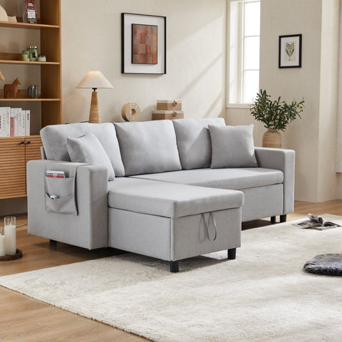 Rootz Sofa Bed - Sleeper Sofa - Convertible Couch - Extra Storage - 219cm x 142.5cm x 70.5cm