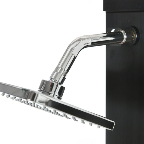 Rootz Solar Shower - 360° Rotating Shower Head - Foot Shower - Water Heating Up To 60°c - Black - 19 x 20 x 217 cm