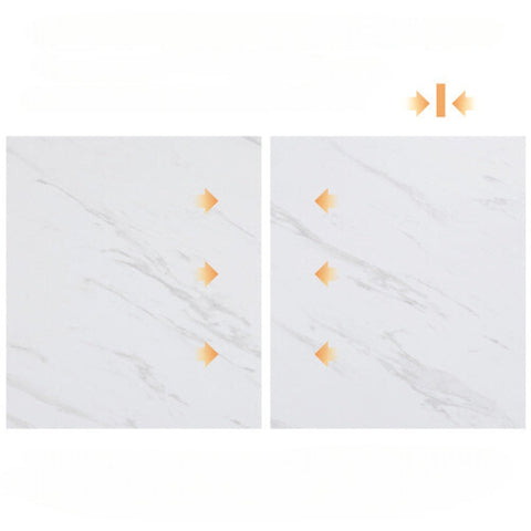 Rootz Modern Dining Table - Marbled Table Top - Stylish Dining Room Table - Easy Assembly - 119cm x 70cm x 75cm