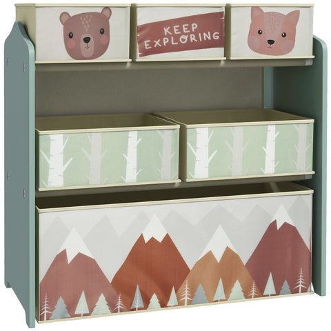 Rootz Children's Storage Shelf - Toys Organizer - Kids Shelving - Ample Storage - 63L x 30B x 66H cm