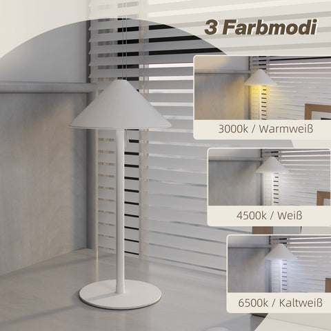 Rootz LED Bedside Lamp - Desk Lamp - Touch Light - Rechargeable Metal - USB Cable - Ø15 x 31.5H cm