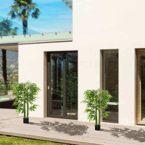 Rootz Artificial Bamboo Plant - Fake Plant - Silk Plant - Realistic Look - Low Maintenance - 140cm Tall - Green