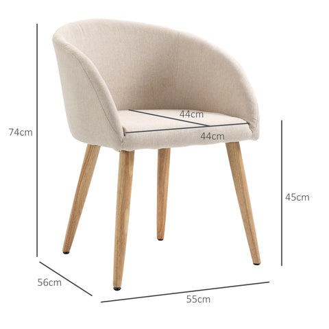 Rootz 2 Piece Set Dining Room Chairs - Kitchen Chairs - Ergonomic Chairs - Scandinavian Style - 55cm x 56cm x 74cm