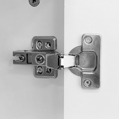 Rootz Minimalist Sideboard - Modern Storage Unit - Elegant Cabinet - Adjustable Dividers - White & Gold - 140L x 38W x 80H cm