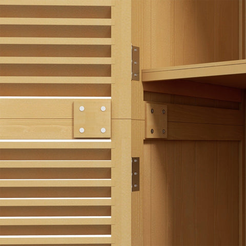 Rootz Garden Cabinet - Tool Shed - Outdoor Storage - Weatherproof - 87cm x 46.5cm x 160cm - Pine Wood - Bitumen Roof