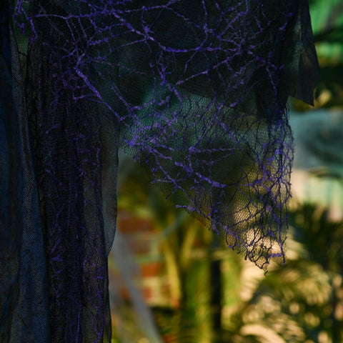 Rootz Halloween Witch Decoration - Spooky Witch Prop - Motion Sensor Activated - LED Eyes - Adjustable Arms - 130cm x 18cm x 183cm - Polyester, PE, Steel