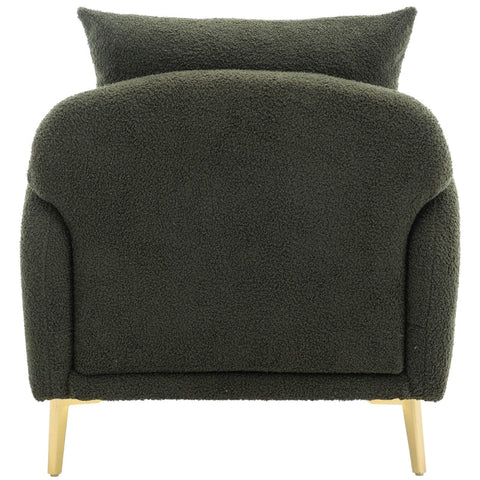 Rootz Teddy Velvet Living Room Chair - Armchair - Lounge Chair - Ergonomic Support - 75.5cm x 75.0cm x 81.0cm - Soft Teddy Velvet Fabric