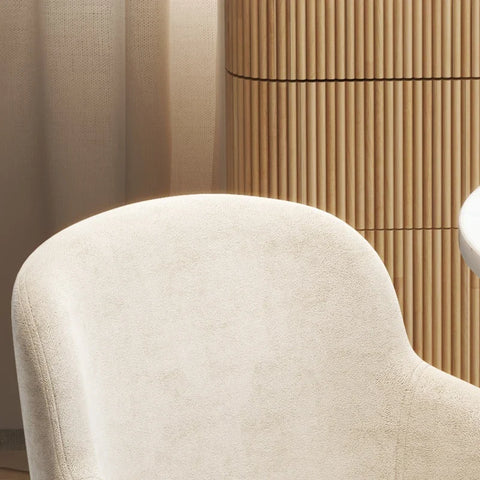 Rootz Set Of 2 Accent Chairs - Scandi Design - Velvet Look - Dining Room Chair - Beige + Black - 54 cm x 56 cm x 86 cm