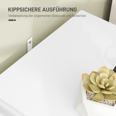 Rootz Bedside Table - Night Dresser - Side Table - Elegant Gold Handles - Space-Saving Design - 40 x 40 x 50 cm