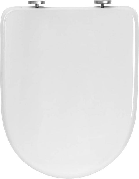 Rootz Soft Close Toilet Seat - D/U Shape - Quick Release - Antibacterial Plastic - Stainless Steel Hinges - 360° Rotation - 448x366mm