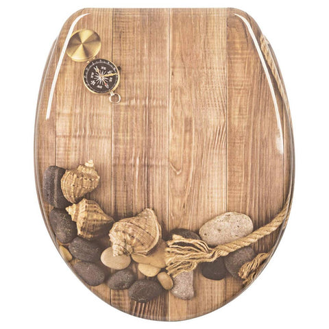 Rootz Automatic Lowering Toilet Seat - Soft-Close - Antibacterial - Ceramic-Like Finish - 45.5cm x 37.1cm x 1.8cm