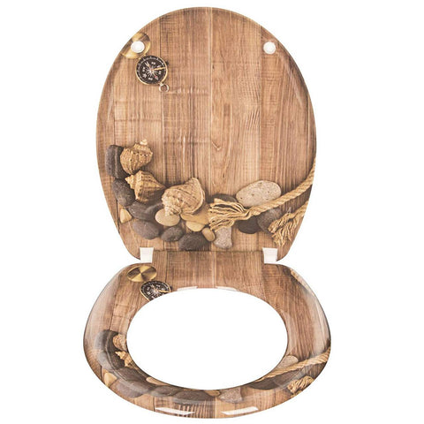 Rootz Automatic Lowering Toilet Seat - Soft-Close - Antibacterial - Ceramic-Like Finish - 45.5cm x 37.1cm x 1.8cm