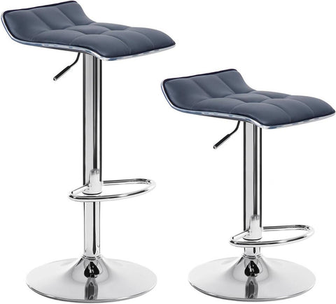 Rootz Bar Stool - Adjustable Counter Chair - Swivel Seat - Ergonomic Design - Durable Build - Stylish Look - 38cm x 40cm x 64-86cm