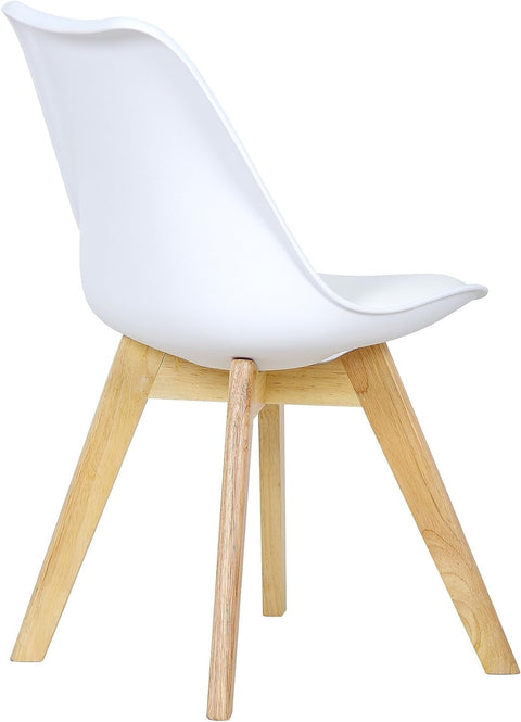 Rootz Set of 2 Dining Chairs - Kitchen Chairs - Comfortable Seating - High-Density Foam - Solid Wood Legs - Floor Protection - 48cm x 42cm x 82cm