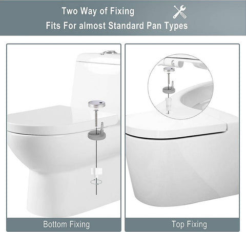 Rootz Toilet Seat Black - Thuroplast Cover - Soft-Close - Easy Clean - 37.1cm x 45.8cm - Stylish Bathroom Addition