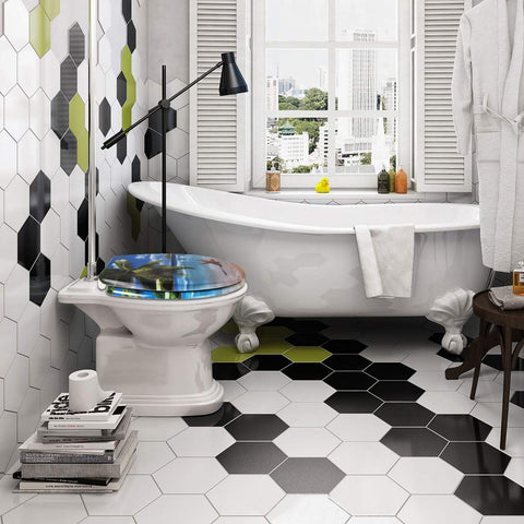 Rootz Duroplastic Toilet Seat - Soft-Close Mechanism - Antibacterial Protection - 45.5cm x 37.1cm - Oval Shape - White - Universal Fit