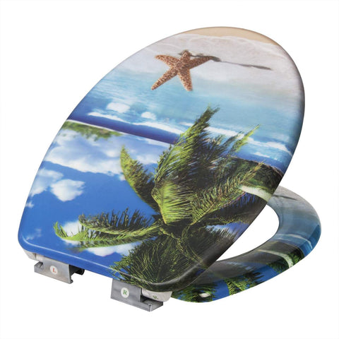 Rootz Duroplastic Toilet Seat - Soft-Close Mechanism - Antibacterial Protection - 45.5cm x 37.1cm - Oval Shape - White - Universal Fit