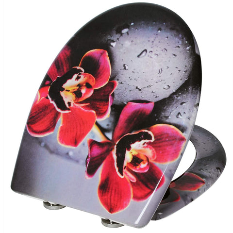 Rootz Toilet Seat with Soft-Close Mechanism - Duroplast - Quick Release Function - Antibacterial - O-Shape - Non-Slip Buffers - 45.5cm x 37.1cm