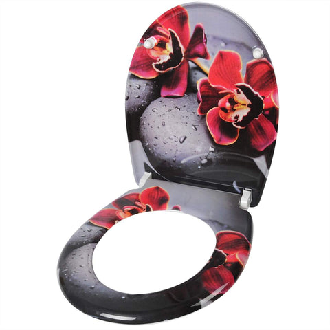 Rootz Toilet Seat with Soft-Close Mechanism - Duroplast - Quick Release Function - Antibacterial - O-Shape - Non-Slip Buffers - 45.5cm x 37.1cm