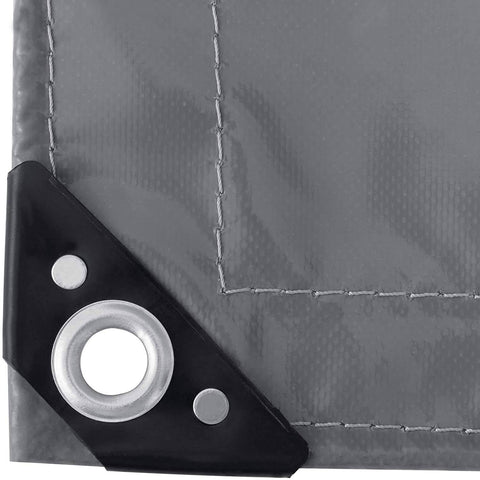 Rootz Ultimate Protective Tarpaulin - Heavy-Duty Cover - Weatherproof Shield - PVC Coated Polyester - UV & Tear Resistant - Easy to Secure - 4m x 6m
