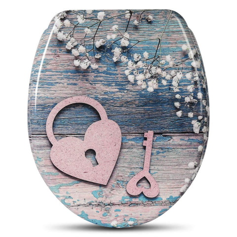 Rootz Duroplastic Toilet Seat - Soft Close Mechanism - Antibacterial - Anti-Slip Buffer - Universal O-Shaped Bowl - 45.5cm x 37.1cm