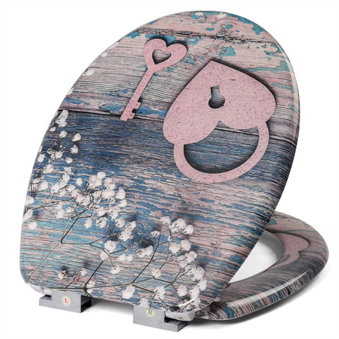 Rootz Duroplastic Toilet Seat - Soft Close Mechanism - Antibacterial - Anti-Slip Buffer - Universal O-Shaped Bowl - 45.5cm x 37.1cm