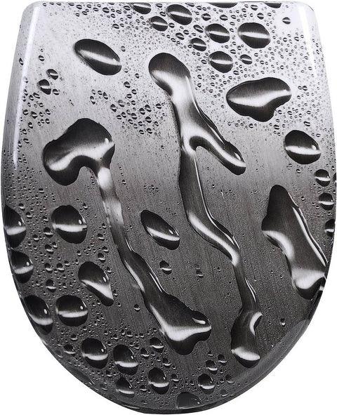 Rootz Duroplast Toilet Seat - Soft-Close - Quick Release Lid - Antibacterial - 45.5cm x 37.1cm - Multicolored