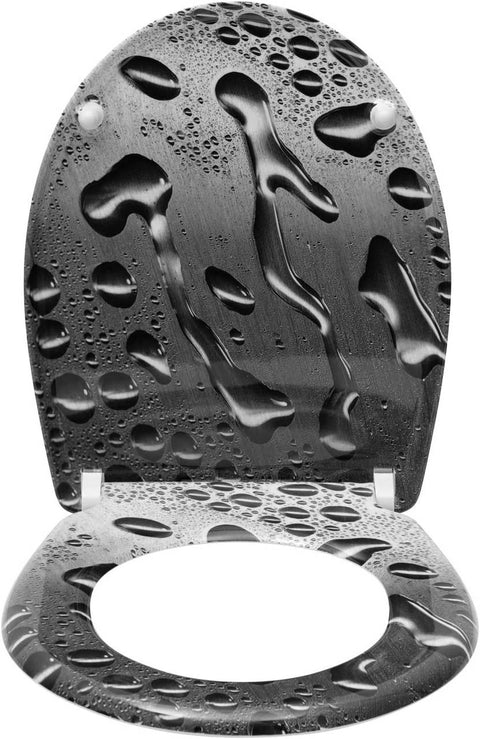 Rootz Duroplast Toilet Seat - Soft-Close - Quick Release Lid - Antibacterial - 45.5cm x 37.1cm - Multicolored