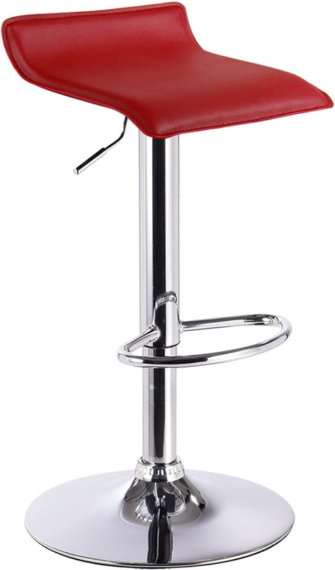 Rootz Designer Bar Stool - Modern Barstool - Adjustable Counter Chair - Comfortable, Durable, Easy to Clean - Faux Leather - 39cm x 38.5cm, Height 63cm-83cm