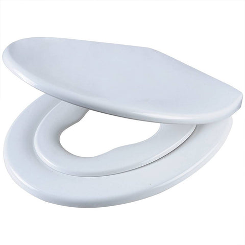 Rootz Soft-close Toilet Seat with Child Seat - High Quality Plastic - Family Friendly - 45.4cm x 37.1cm - 150kg Load Capacity