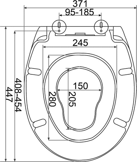 Rootz Soft-close Toilet Seat with Child Seat - High Quality Plastic - Family Friendly - 45.4cm x 37.1cm - 150kg Load Capacity