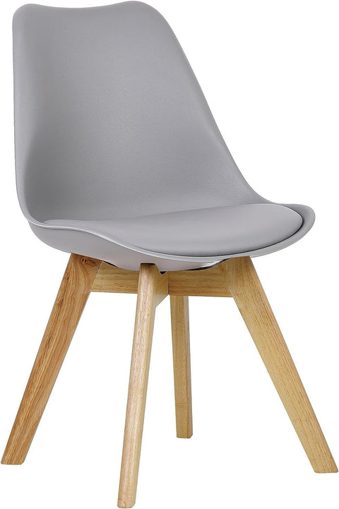 Rootz Set of 2 Dining Chairs - Comfortable Seating - Stylish Furniture - Ergonomic Design - High-Density Foam - Solid Wood Legs - 48cm x 42cm x 82cm