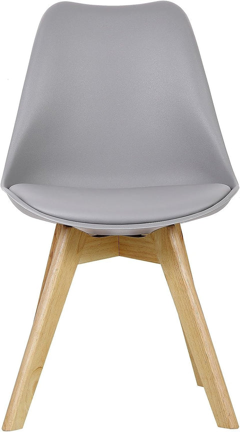 Rootz Set of 2 Dining Chairs - Comfortable Seating - Stylish Furniture - Ergonomic Design - High-Density Foam - Solid Wood Legs - 48cm x 42cm x 82cm