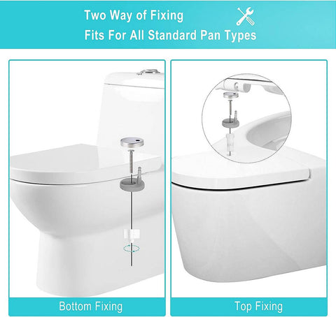 Rootz Soft Close Toilet Lid - D Shape Bathroom Seat - Quick Release Function - Antibacterial Protection - 41-46cm x 36cm - White