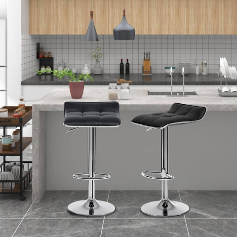 Rootz Bar Stool - Adjustable Counter Chair - Swivel Seat - Ergonomic Design - Durable Build - Stylish Look - 38cm x 40cm, Height 64cm-86cm