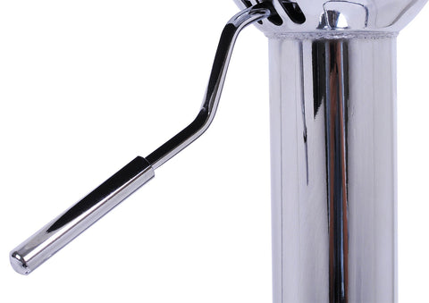 Rootz Designer Bar Stool - Modern Bar Stool - Adjustable Counter Stool - Comfortable Faux Leather - Sturdy Chrome Frame - Versatile & Rotating - 39cm x 38.5cm, Height 63cm-83cm